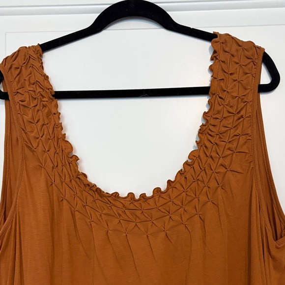 Anthropologie Textured Tank Top in Rich Brown - Picture 6 of 9
